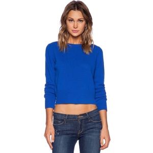 Marc by Marc Jacobs Iris Palace Blue Merino Wool Cropped Sweater Size Small